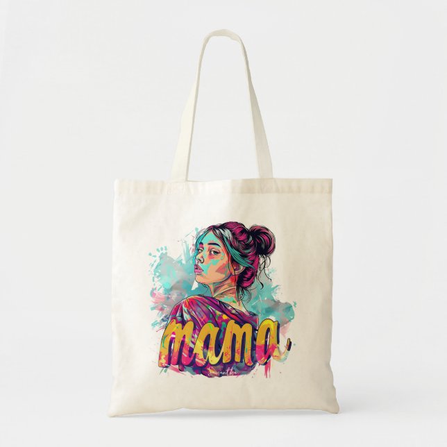 Bolsa Tote Personalizado Retro Mama Pop Art (13) (Frente)