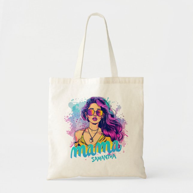 Bolsa Tote Personalizado Retro Mama Pop Art (15) (Frente)