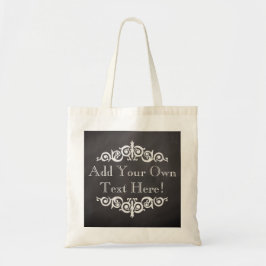 Bolsa Tote Personalizado Rustic Vintage Chalkboard Personaliz