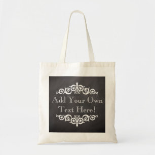 Bolsa Tote Personalizado Rustic Vintage Chalkboard Personaliz