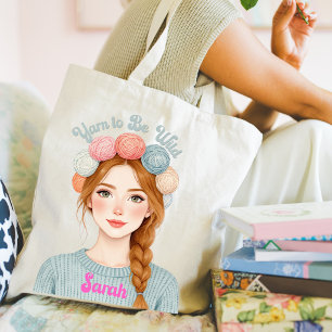 Bolsa Tote Personalizado Saco Tote Yarn to Be Wild