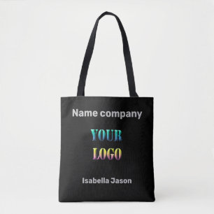 Bolsa Tote Personalizado seu nome de espaço de texto da empr