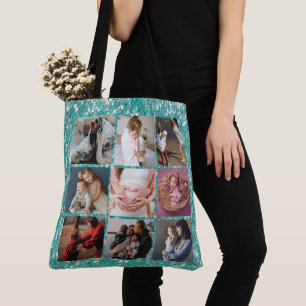 Bolsa Tote Personalizar a Colagem de Fotos do Na moda Moderno