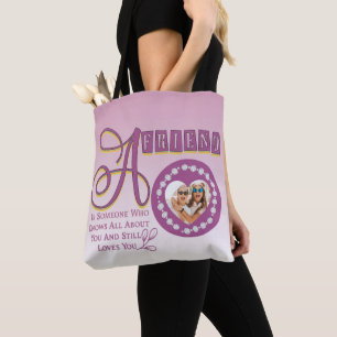 Bolsa Tote Personalizar a Cotação Chic dos Melhores Amigos Mo