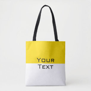 Bolsa Tote Personalizar Adicionar seu Ombro Branco Amarelo de