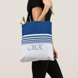 Bolsa Tote Personalizar Azul e Branco