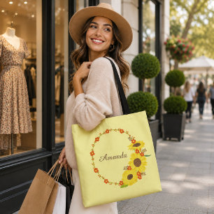 Bolsa Tote Personalizar delito de girassol