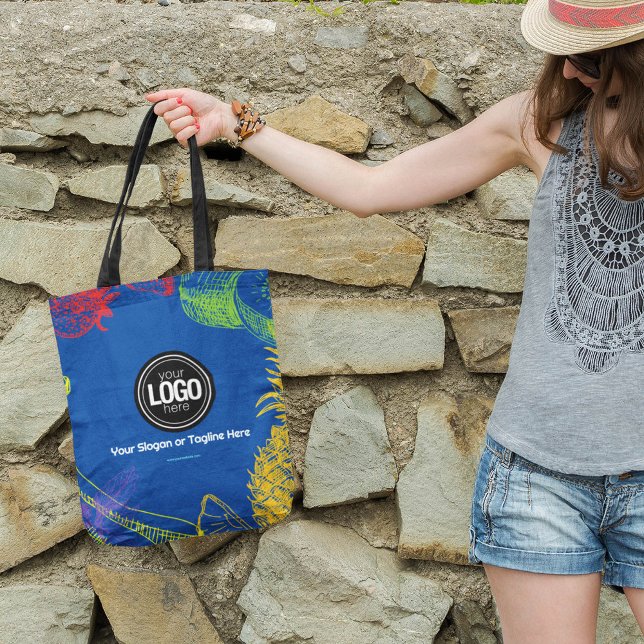 Bolsa Tote Personalizar empresa | Empresa Fruta tropical (Criador carregado)