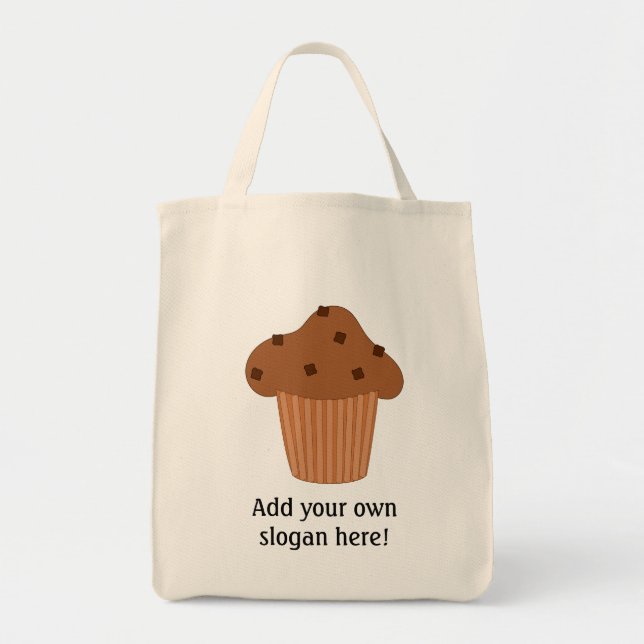 Bolsa Tote Personalizar este gráfico Choc Chip Muffin (Frente)