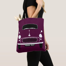 Bolsa Tote Personalizar Maroon Morris Minor Pop Art