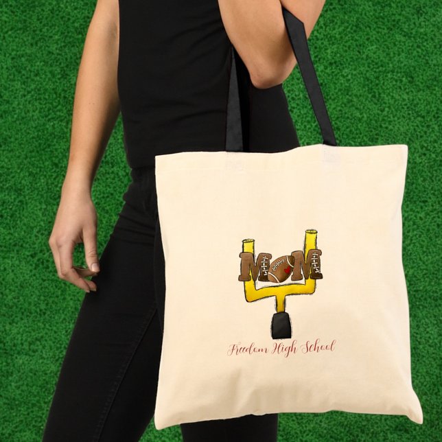 Bolsa Tote Personalizar o Nome da Escola de Posto de Futebol  (Criador carregado)