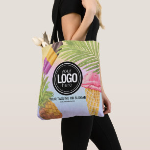 Bolsa Tote Personalizar o tema do sorvete de cor d'água artís
