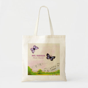 Bolsa Tote Personalizar, Obrigados de Borboletas de Música P