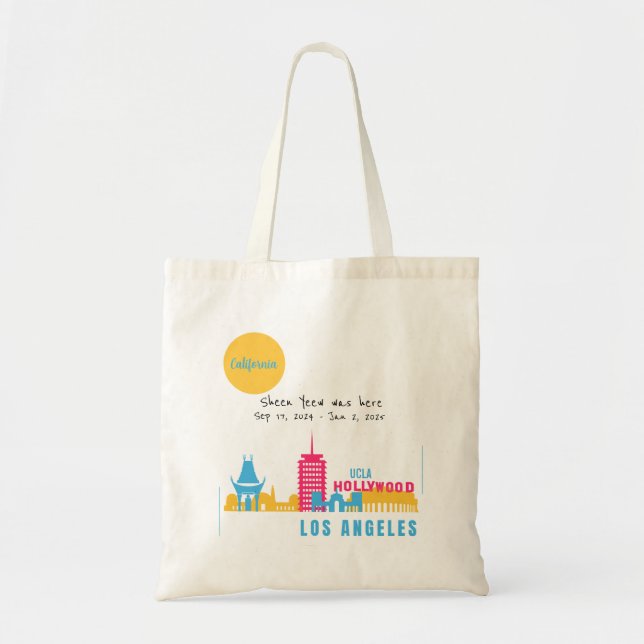 Bolsa Tote Personalizar que estive aqui em Los Angeles, Calif (Frente)