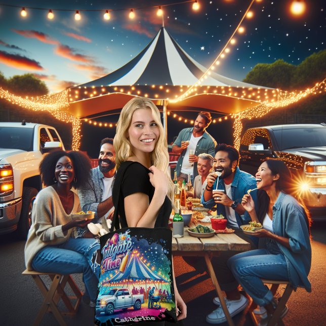 Bolsa Tote Personalizar Tent de Festa de Tempo de Personaliza (Tailgate Time Collection Tote Bag)