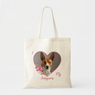 Bolsa Tote Personalizável Eu amo meu Basenji