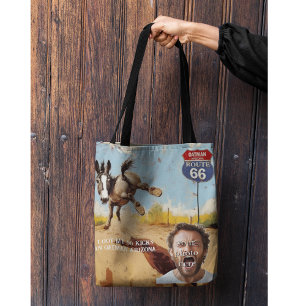 Bolsa Tote personalizável, Oatman Donkey Route 66