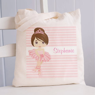Bolsa Tote Personalize Brunette Ballerina - Saca Tote De Dois