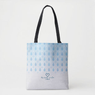 Bolsa Tote Personalize com seu Nome e Cidade ♥ Love Drops ♥