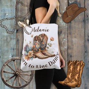 Bolsa Tote Personalize Dança de Linha Boho Ocidental