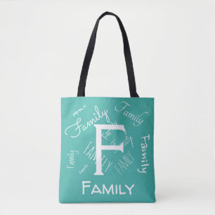 Bolsa Tote Personalize este modelo, MONOGRAM, FAMÍLIA, NOME,