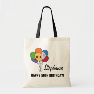 Bolsa Tote Personalize nosso 50th saco do balão do