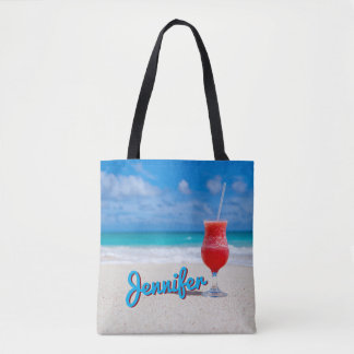 Bolsa Tote Personalize o daiquiri tropical das caraíbas do