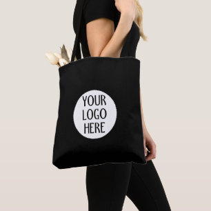 Bolsa Tote Personalize o logotipo da sua empresa em preto e b
