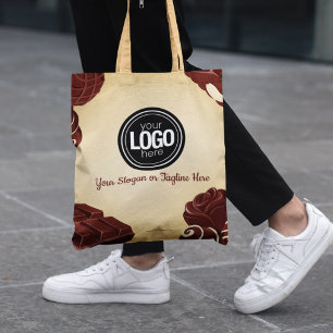 Bolsa Tote Personalize o moderno Chocolate Business