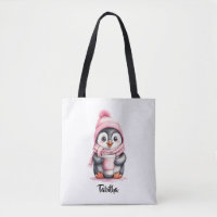 Personalize o Natal do Pinguim Rosa Bonito