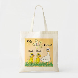 Bolsa Tote Personalize o pato, pato, ganso durante a noite
