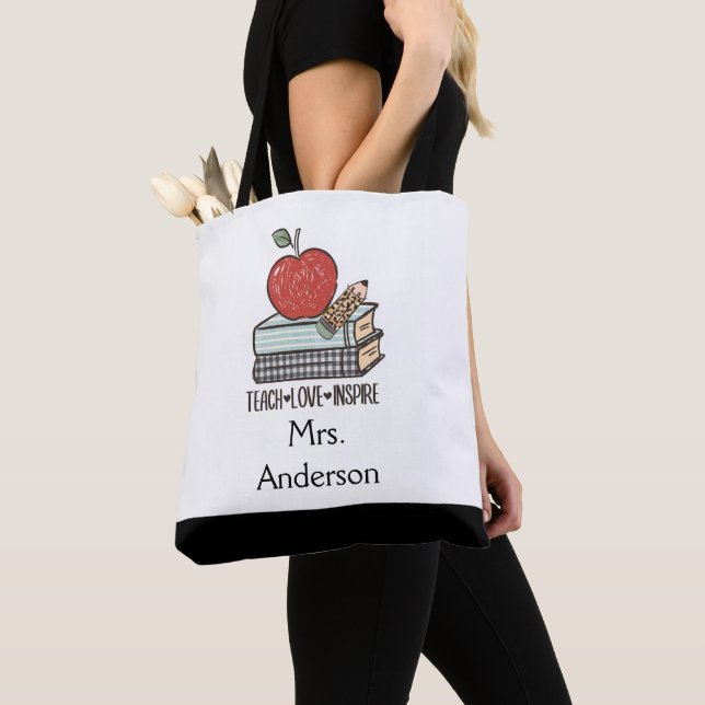 Bolsa Tote Personalize Presente Ensinar Amar Inspirar Para Pr (Close Up)