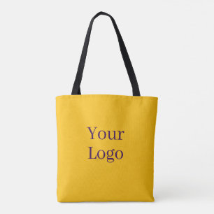 Bolsa Tote Personalize Seu Logotipo Amarelo