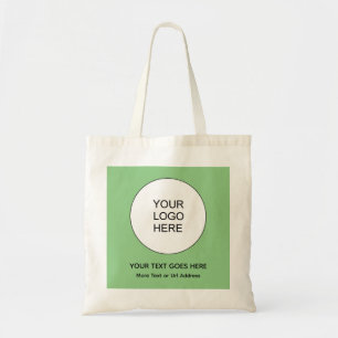 Bolsa Tote Personalize sua empresa Seu logotipo aqui é verde
