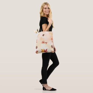 Bolsa Tote Personalized Autumn Fall Leaves Forest Designed