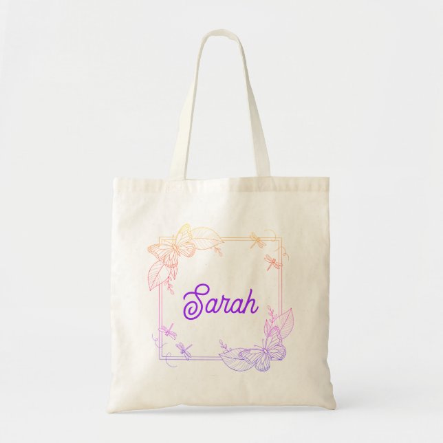 Bolsa Tote Personalized butterfly tote (Frente)