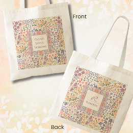 Bolsa Tote Personalized Canvas Tote Bag – Custom Name & Quote