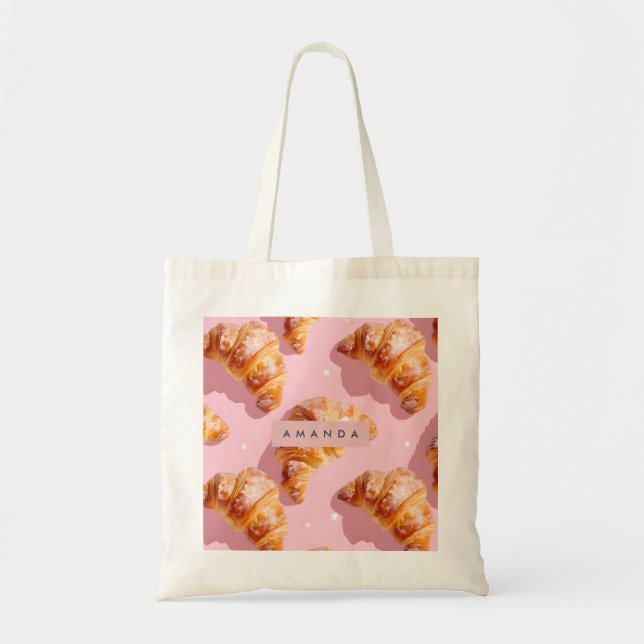 Bolsa Tote Personalized Charming Croissant Delight (Frente)