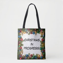 Bolsa Tote Personalized Christmas In Progress -