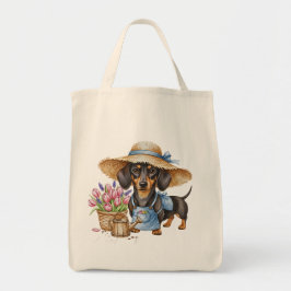 Bolsa Tote Personalized Dachshund Gardening Tote Bag