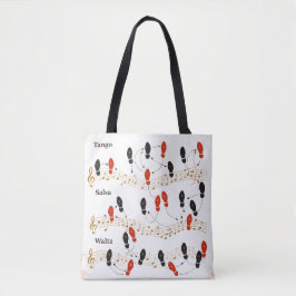 Bolsa Tote Personalized Dance Steps Music Art Retro Chic Gift