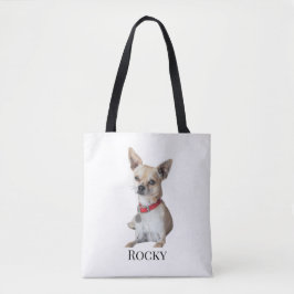 Bolsa Tote Personalized Dog Photo | Custom Pet Name 