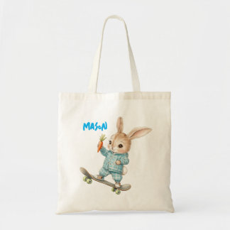 Bolsa Tote Personalized Easter Bunny Skateboard Tote Bag