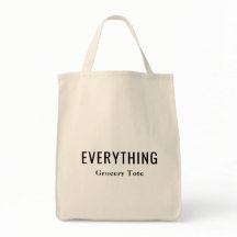 Personalized Everything Reusable Grocery Tote Bag
