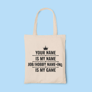 Bolsa Tote Personalized Funny Job and Hobby Name