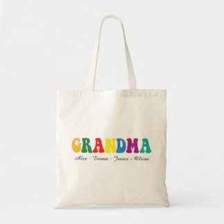 Bolsa Tote Personalized Grandma Gift with Grandkids’ Names