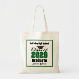 Bolsa Tote Personalized Green Class of 2026 Graduation Party