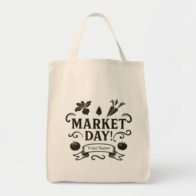 Bolsa Tote Personalized Market Day! (Frente)