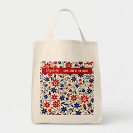 Bolsa Tote Personalized Mom Patriotic Wildflower Market