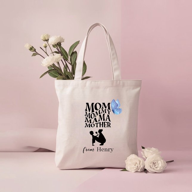 Bolsa Tote Personalized Mom Typography Tote Bag (Criador carregado)